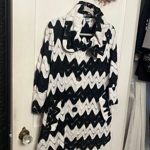 INC International Concepts Black and White Sweater